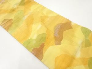 手織り紬遠山模様織出し名古屋帯